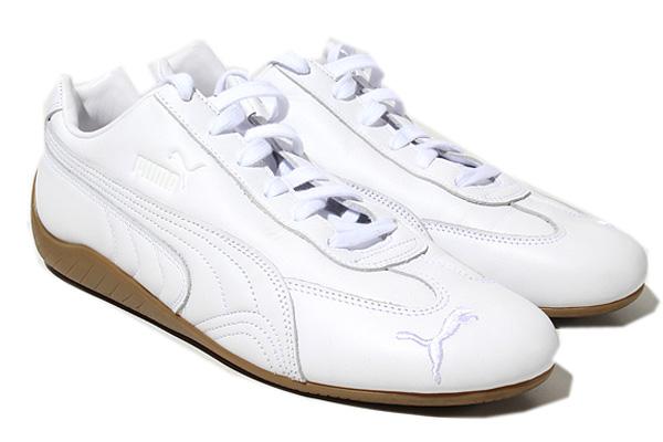 【中古】28.5cm PUMA プーマ SPEEDCAT LEATHER スピードキャット レザー スニーカー 10.5 WHITE ホワイト 401534-02