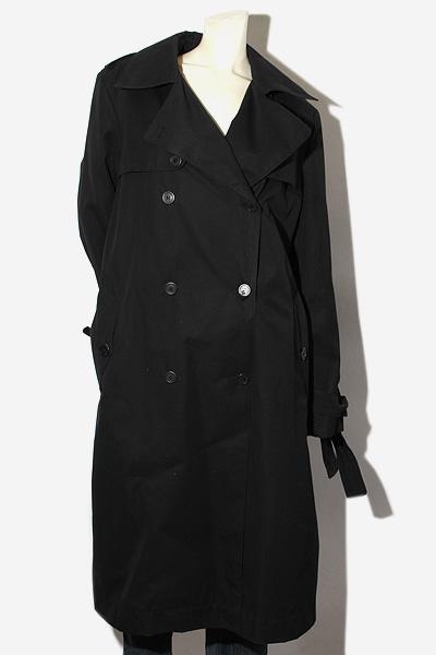 【中古】GIVENCHY ジバンシィ ロング トレンチコート 44 BLACK ブラック 71 7006 16 /◆