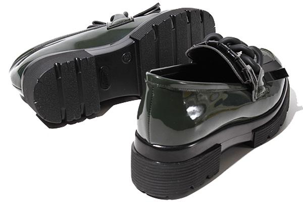 【中古】22〜22.5cm CINZIA ARAIA LEATHER FRINGE DETAIL LOAFER 35 khaki カーキ /◆ レディース