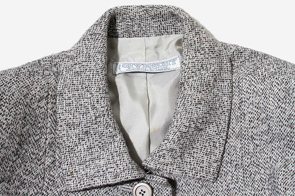 【中古】GIVENCHY ジバンシィ 毛糸 上衣 スコート 背広 セットアップ 10 1/2 GRAY /◆☆ レディース