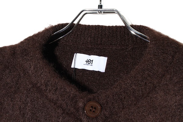 【中古】23AW 未使用品 +81 MOHAIR CREW NECK CARDIGAN モヘア クルーネック カーディガン ONESIZE