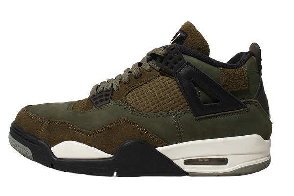 【中古】27.5cm NIKE ナイキ AIR JORDAN 4 Retro SE Craft エアジョーダン 4 クラフト "Olive"