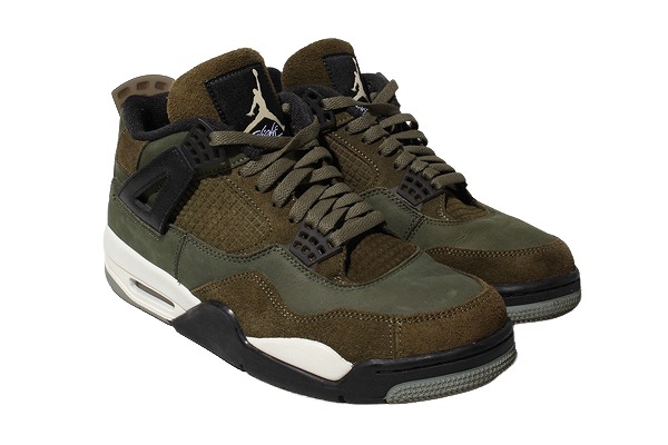 【中古】27.5cm NIKE ナイキ AIR JORDAN 4 Retro SE Craft エアジョーダン 4 クラフト "Olive"_1