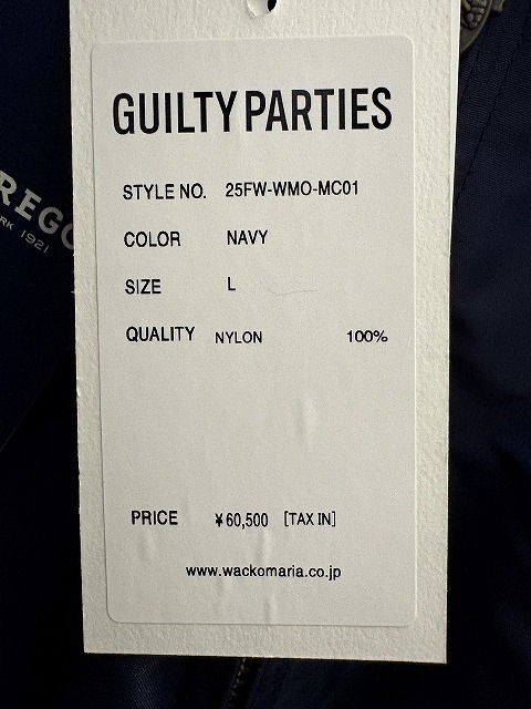 【中古】L 未使用品 WACKO MARIA MCGREGOR ANTI-FREEZE JACKET アンチフリーズジャケット Navy_2