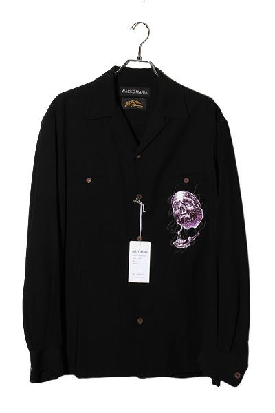 【中古】S 未使用品 WACKO MARIA ワコマリア 56 TATTOO STUDIO / 50’S SHIRT L/S 56タトゥースタジオ 50s シャツ