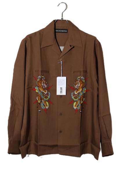 【中古】S 未使用品 WACKO MARIA ワコマリア TIM LEHI / HAWAIIAN SHIRT L/S ハワイアンシャツ 25FW-WMS-HI05