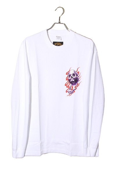 【中古】XL 未使用品 WACKO MARIA 56 TATTOO STUDIO  ロングスリーブ Tシャツ カットソー XL WHITE ホワイト