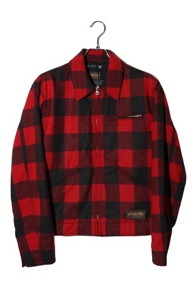 【中古】2025AW 未使用品 MINEDENIM PENDLETON W.Plaid Zipup Work JKT ジップアップ ワークジャケット 2 RED