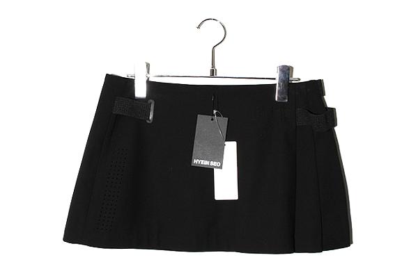 【中古】未使用品 2025SS Hyein Seo へイン ソ PLEATED WRAP SKIRT 0/1 BLK ブラック PS25-SK4K
