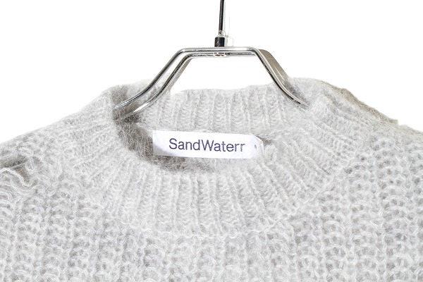 【中古】1 未使用品 SandWaterr リサーチ ボーダーセーター ニット Grey グレー /■In2 メンズ_2