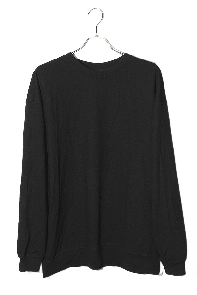 【中古】DAN ダン Wool Oversized Sweat ウール オーバーサイズ スウェット セーター L BLACK ブラック /◆ メンズ