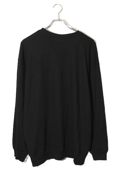 【中古】DAN ダン Wool Oversized Sweat ウール オーバーサイズ スウェット セーター L BLACK ブラック /◆ メンズ