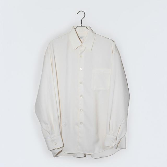 【中古】2023SS Jieda ジエダ OVERSIZED SHIRT L/S ベーシックワイドシャツ 2 OFF WHITE オフホワイト Jie-23S-SH10-A