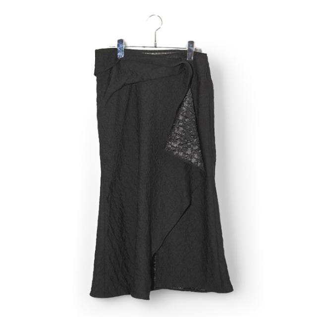 【中古】fetico EMI FUNAYAMA フェティコ エミフナヤマ FLORAL EMBOSSED DRAPED SKIRT エンボス ドレープ スカート 1