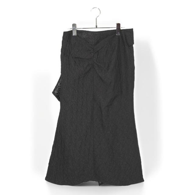 【中古】fetico EMI FUNAYAMA フェティコ エミフナヤマ FLORAL EMBOSSED DRAPED SKIRT エンボス ドレープ スカート 1_1