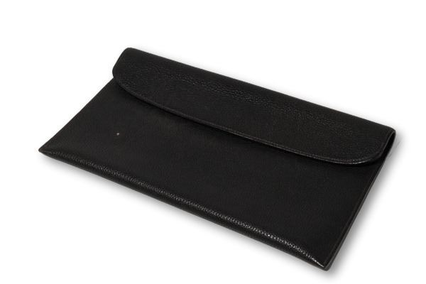 【中古】T.MBH TAKUYA MADE BY HAND  おりつむ ソフトスノーカーフ(子牛革) クラッチバッグ BLACK ブラック /◆