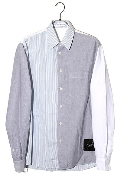 【中古】J.W.ANDERSON JWアンダーソン ジェイダブリューアンダーソン Patchwork Logo Shirt パッチワークロゴシャツ