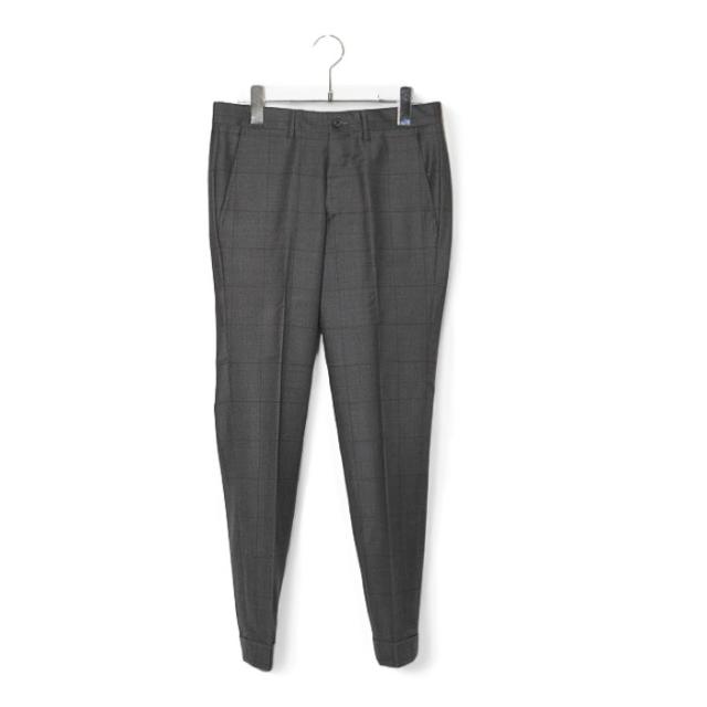 【中古】トゥモローランド Ermenegildo Zegna ゼニア社製 チェック 2B シングルスーツ セットアップ_2