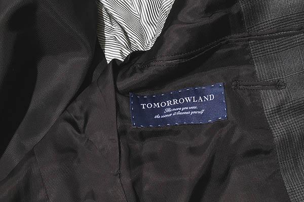 【中古】トゥモローランド Ermenegildo Zegna ゼニア社製 チェック 2B シングルスーツ セットアップ_4