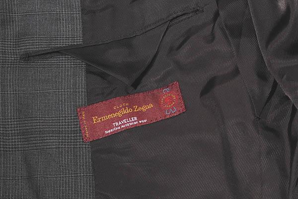 【中古】トゥモローランド Ermenegildo Zegna ゼニア社製 チェック 2B シングルスーツ セットアップ_5