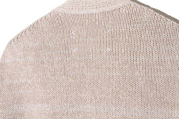 【中古】2022AW Maison Margiela 10 メゾンマルジェラ デストロイ ダメージ加工 ニット カーディガン S BEIGE