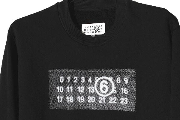 中古】24SS MM6 Maison Margiela ナンバリング ロゴ プリント クルー