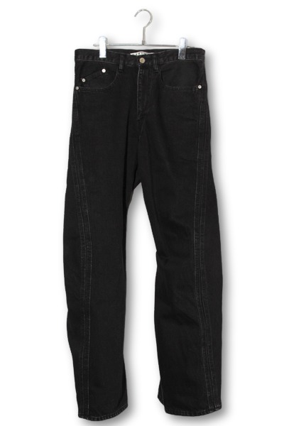 【中古】2024AW NVRFRGT 3D Twisted Jeans 3Dツイスト ジーンズ デニムパンツ 1 BLACK ブラック NF242P03A