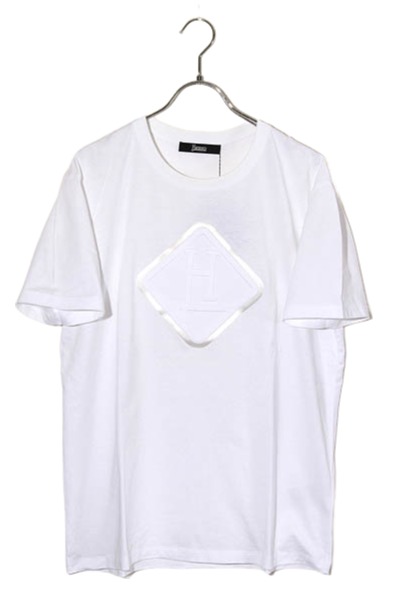 【中古】2024SS HERNO ヘルノ ライトベーシックジャージ エンボスロゴ ショートスリーブ Tシャツ 48 JG000210U