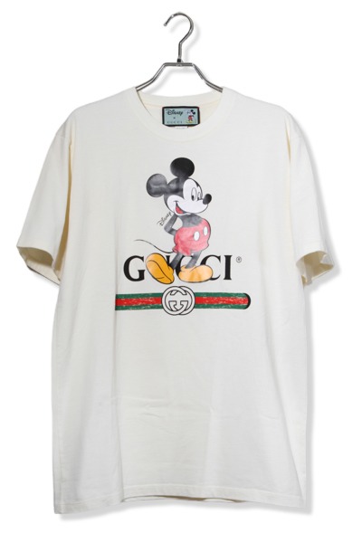 【中古】GUCCI × Diseny グッチ ディズニー Mickey Print Tee ミッキーマウス プリント Tシャツ S アイボリー/●
