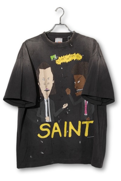 【中古】未使用品 2025SS SAINTMICHAEL SAINT Mxxxxxx RAPTURE SS TEE ラプチャー S/S Tシャツ XL BLACK