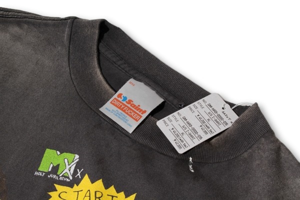 【中古】未使用品 2025SS SAINTMICHAEL SAINT Mxxxxxx RAPTURE SS TEE ラプチャー S/S Tシャツ XL BLACK_3