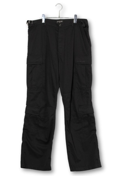 【中古】23AW BALENCIAGA FLARED CARGO PANTS フレアカーゴパンツ M BLACK