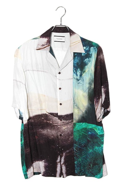 【中古】2024SS TAAKK ターク SILK OPEN COLLAR SHIRT 半袖 シルクオープンカラーシャツ 2 TA24SS-SH035 /●