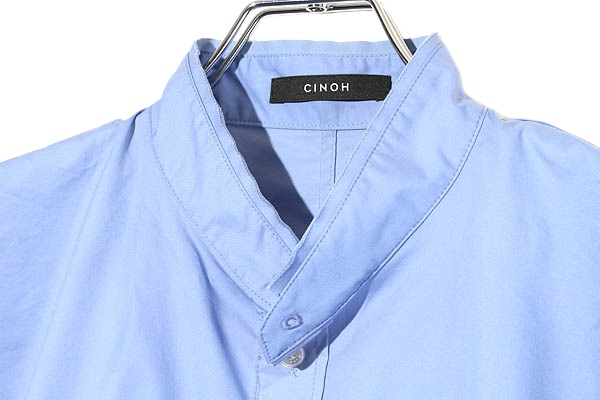 【中古】CINOH チノ S/S SHIRT 半袖 バンドカラー シャツ 46 BLUE ブルー 22SST309 /◆ メンズ_2