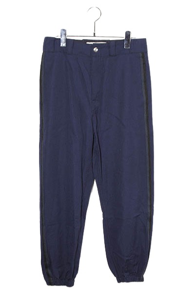 【中古】MARNI マルニ Black Side Stripe Trousers サイドライン スラックスパンツ 44 ブルー PUMU0042A0 S49310 /●
