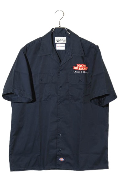 【中古】WACKO MARIA × Dickies ワコマリア ディッキーズ WORK SHIRT 半袖 ワークシャツ S CCND-DICKIES-WM-WR02