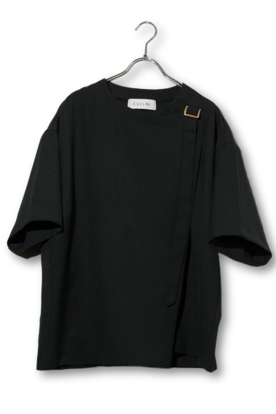 【中古】2022SS CULLNI クルニ Front layered cutsew フロントレイヤードカットソー 1 GREEN グリーン 22-SS-026