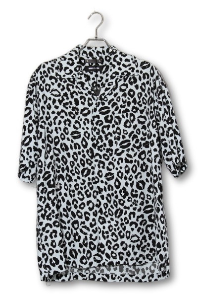【中古】24AW 未使用品 マインデニム ウィンダンシー Lips Leopard Print Open Coller SH  3 Sax サックス