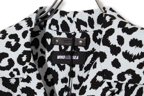 【中古】24AW 未使用品 マインデニム ウィンダンシー Lips Leopard Print Open Coller SH  3 Sax サックス_3
