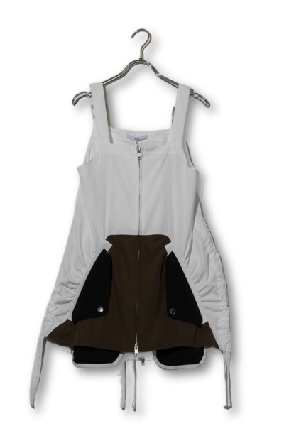 【中古】新品 UN3D. アンスリード MA-1 DETAIL SHIRT CAMISOLE 作目 プルオーバー キャミソール 36 WHITE 白いこと