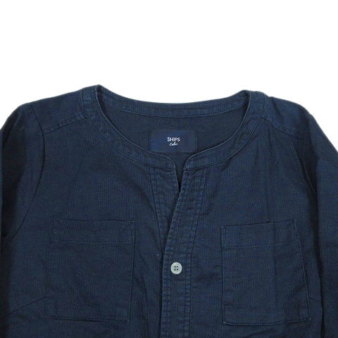 中古 シップス Ships Colors ワンピース 長袖 スリットネック ハーフ プルオーバー カットソー ネイビー 7 4の通販はau Pay マーケット ブランド古着のベクトル