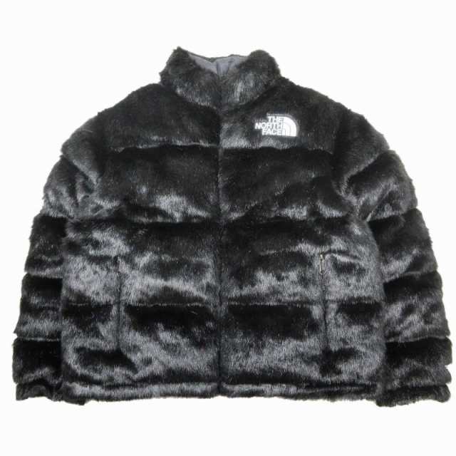 supreme faux fur nuptse jacket 黒M ヌプシ