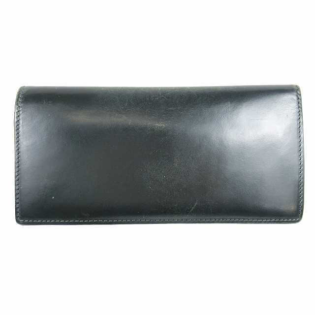 土屋鞄『コードバン 二折財布』(黒)-