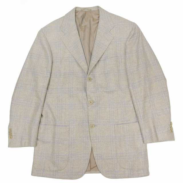 極美品 キトン Kiton キートン カシミヤ 100％ チェック テーラード