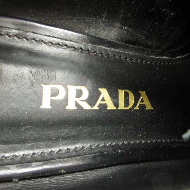 【中古】16AW プラダ PRADA レザー ウイングチップ プラットフォーム シューズ 厚底 ウェーブソール HE7｜au PAY マーケット