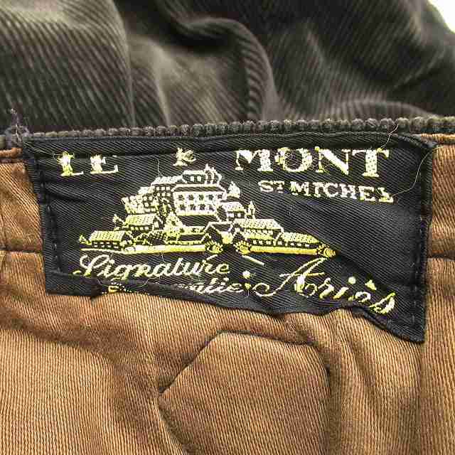 【中古】30s 40s モンサンミッシェル LE MONT ST MICHEL フランスヴィンテージ コーデュロイ パンツ シンチバック｜au PAY  マーケット