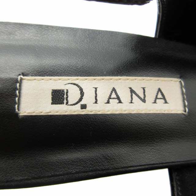 中古】ダイアナ DIANA クロコ型押し ハイヒール サンダル ワニ柄