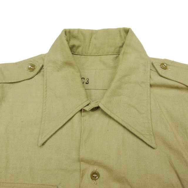 中古】50s FRENCH ARMY M-47 CHINO SHIRTS ヴィンテージ フランス軍