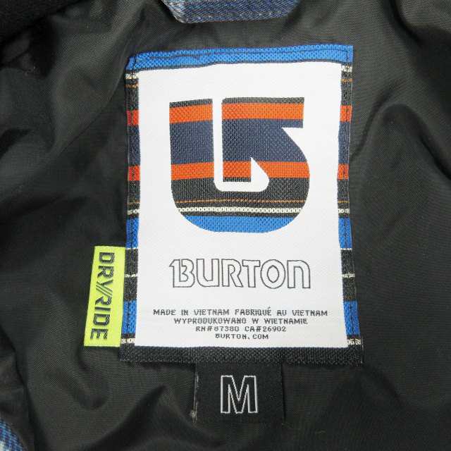 中古】美品 バートン BURTON DRYRIDE スノーボード ウェア チェック