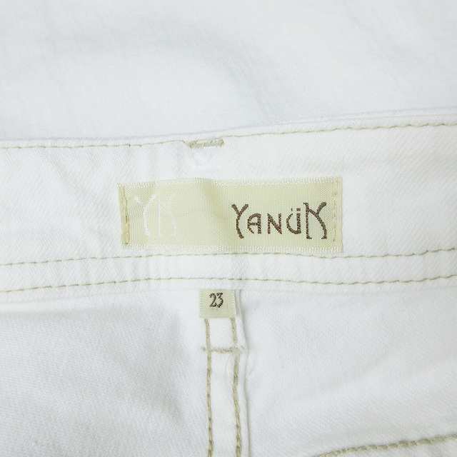 中古】未使用品 ヤヌーク YANUK ホワイト デニム パンツ ジーンズ